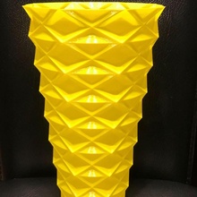 zigzag vase v2 & garden art flowers pot bin 3d print model - Mito3D