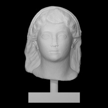 portrait livia scan head sculpture marble augustus veiled giulio-claudia 3d print model - Mito3D