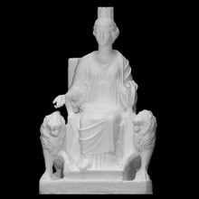 enthroned cybele scan 3d sculpture statue stone marble seated photogrammetry senator virius-marcarianus 3d print model - Mito3D