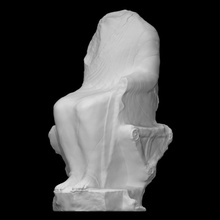 statue seated dionysus scan god sculpture marble athens pentelic 3d print model - Mito3D