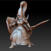 yüksek elf kadın Muhafız masaüstü kız kılıç savaşçı Sheld 3d print model - Mito3D