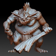 river troll tabletop creature fantasy monster ocean rpg sea water miniature 3d print model - Mito3D