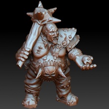 ogre tabletop creature fantasy monster rpg miniature 3d print model - Mito3D