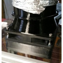 enclosure exhaust - 120mm fan 4 dryer duct gadgets & electronics fume 3d print model - Mito3D