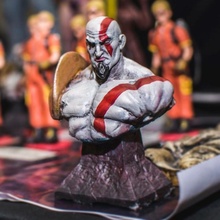 Kratos büst gow iii hayran Sanat savaş tanrısı 3d print model - Mito3D