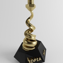 3dpiawards trofeo jardín premio filamento boquilla extrusor Sla desafío protolabs mjf 3dpia 3d print model - Mito3D