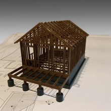 çiçek nokta kabin Eğitim mimari bina eğitici ev çerçeveleme inşa edilir 3d print model - Mito3D