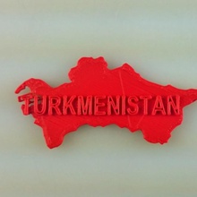 mappa turkmenistan l'istruzione 3d print model - Mito3D