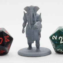 elefante guerriero tavolo animale draghi dungeon fantasia mini rpg warhammer miniatura martello dnd esploratore gloomhaven loxodon 3d print model - Mito3D