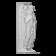 tetramorphic pulpit panel scan sculpture marble religion church pisa tetramorph 3d print model - Mito3D
