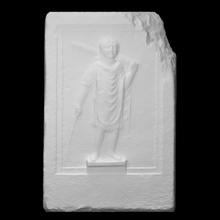 mármore quadra figura Garoto Varredura arquitetura escultura pedra alívio teatro romano 3d print model - Mito3D