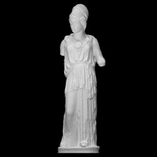 estatua atenea escanear diosa casco mitología escultura guerrero mármol full figure 3d print model - Mito3D