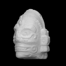 head chahk rain god scan mexico sculpture limestone maya monumental chichen-itza 3d print model - Mito3D