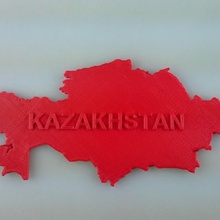 mappa kazakistan l'istruzione 3d print model - Mito3D