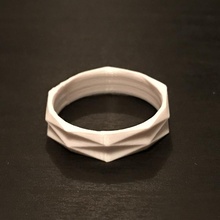 géométrique bague bijoux Hommes bande 3d print model - Mito3D