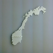 Landkarte Norwegen Bildung Karte 3d print model - Mito3D