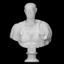vespasiano escanear busto colección vestido retrato romano Roma escultura mármol emperador imperial militar dinastía Farnese capa flavia imperator Flavio 3d print model - Mito3D