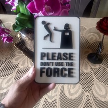decoration plate - force starwars banner 3d print model - Mito3D