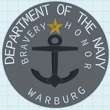department navy - warburg seal star anchor naval 3d print model - Mito3D