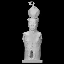 Dicky Gesù Praga scansione Mela uomo scultura statua camicia 3dprint 3dscan buco ottone sorridente 3d print model - Mito3D