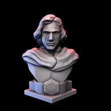 kylo ren busto estrella guerras arte fan 3 3d print model - Mito3D