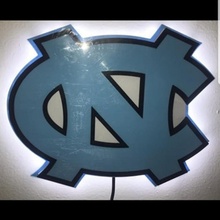 nord carolina tarheel luce parete montare fan arte Wall Mount Home decor illuminazione LED unc tarheels Carolina Nord 3d print model - Mito3D