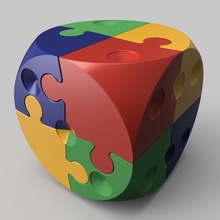 puzzle cerveau dé jeu casse 3d print model - Mito3D