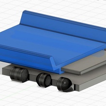 polypanel caldo ruote traccia supporto hotwheels 3d print model - Mito3D
