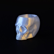 grim skull vase holder bones bowl desk gothic halloween office pot skeleton planter skulls creepy decor goth homewares haunted 3d print model - Mito3D