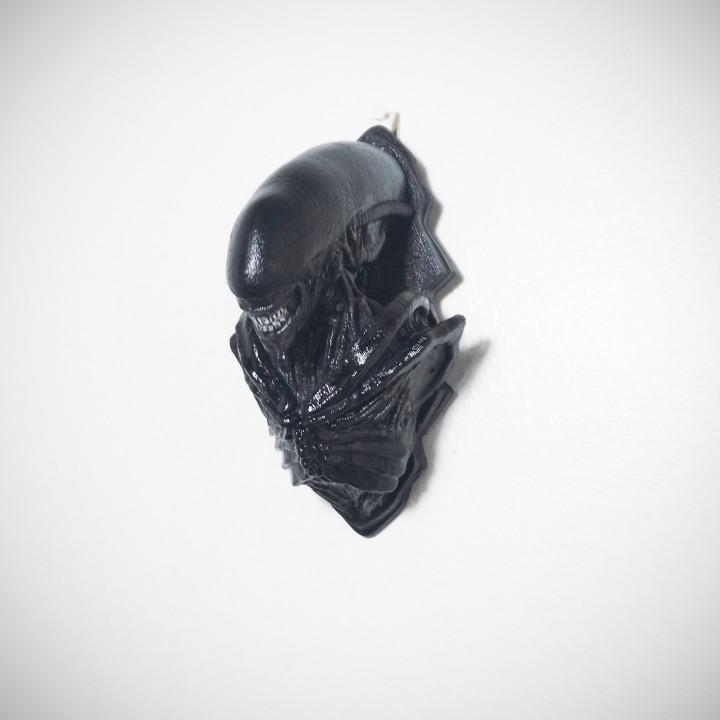 xenomorph bust wall mount fan art alien horror movie sculpture zbrush predator alienvspredator 3D print model - Mito3D