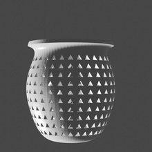 vase pot penholder 3d print model - Mito3D