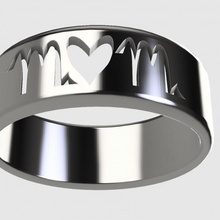 mamá anillo madres día Excelente regalo diseño joyería joya familia Madre amistad 3d print model - Mito3D