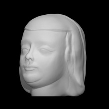 female head scan face lady sculpture statue woman marble 3d print model - Mito3D