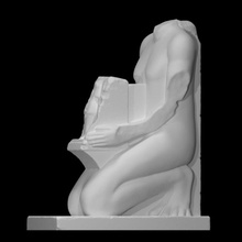 naophor Statue Osiris Schrein Scan Skulptur Stein Sandstein halt Photogrammetrie bildlich kniend Fragment 3d printing Symbolismus late period Miramar Metasandstein 3d print model - Mito3D
