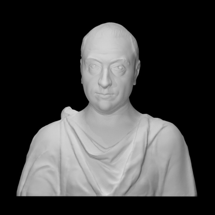 Büste francesco di tommaso Sassetti Scan klassisch Kopf Porträt römisch Skulptur Bank Renaissance Florenz Gips Besetzung Kopieren bildlich medici antonio rossellino sassetti Herstellung 3D print model - Mito3D