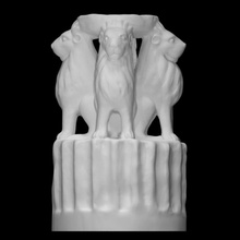 column lions scan ancient animal lion marble aquileia 3d print model - Mito3D