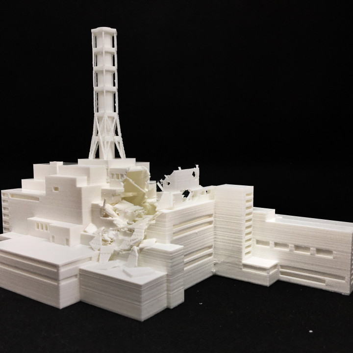 chernobyl reattore 4 architettura edificio storico storia pianta russo monumento Ucraina esplosione energia urss cccp nucleare miniworld disastro miniworld3d 3D print model - Mito3D