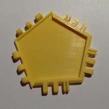 Stutfohlen Polypanel fünfeckig Adapter Fliesen Mathematik Spielzeug Konstruktion Polyeder Polypanels 3d print model - Mito3D