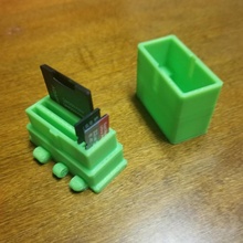 polypanels sd card holder & garden modular storage organization micro polypanel 3d print model - Mito3D