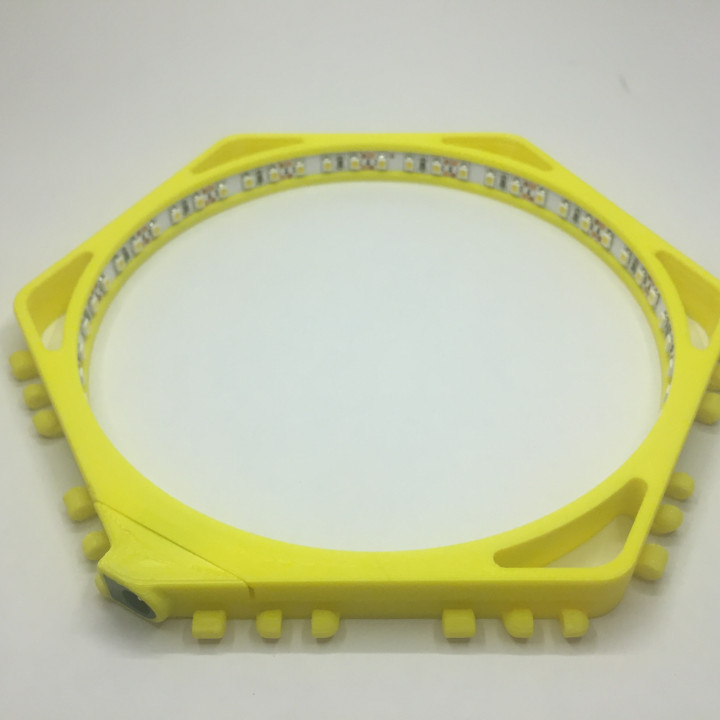 hexagone lumière panneau LED modulaire jouet géométrie polypanels polypanel 3D print model - Mito3D