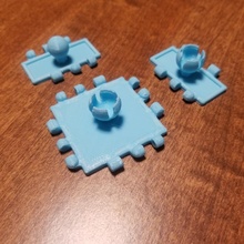 Polypanels Quadrat Ball Joint Steckdose Spielzeuge Spiele modular artikuliert Verbinder Polypanel 3d print model - Mito3D