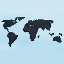 pixelato carta geografica pixel 3d print model - Mito3D