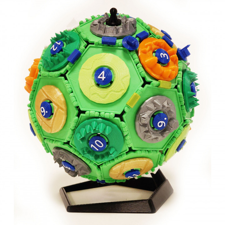 3d settlers catan polypanel globe toys & games 3D print model - Mito3D