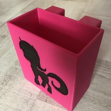 tejido caja soporte unicornio dormitorio niños apoyo organización cama rango niño boite iluminado kleenex pañuelos 3d print model - Mito3D