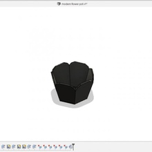 modern flower pot desing 3d print model - Mito3D