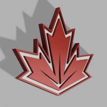 équipe Canada 2016 ventilateur art hockey 2color canada 3d print model - Mito3D