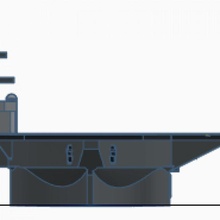 uss paxton cv-2 aircraft carrier ship flat flattop 3d print model - Mito3D