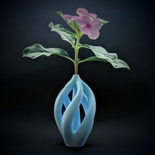 orbit vase flower holder art desk gift math office pot style table planter decor swirl topmod 3d print model - Mito3D