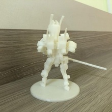 cyber samurai tavolo Giappone carattere 3dprint selfcad selfcadchallenge 3d print model - Mito3D