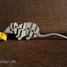 flexi articulated mouse toys & games animal flex flexible print place jtronics 3d print model - Mito3D
